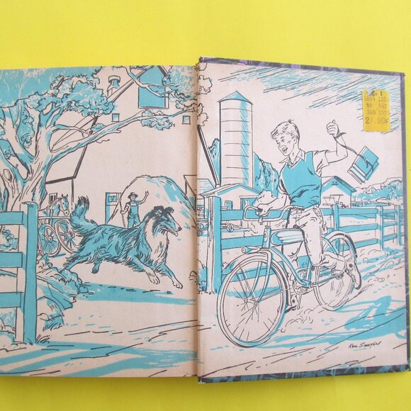 Vintage Lassie and the Mystery at Blackberry Bog book 1956 - Picture 5 of 9